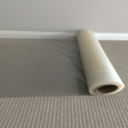 Carpet Plastic Protection Film (self-adhesive -  sticky back) 610mm x 100M (61 sqm)